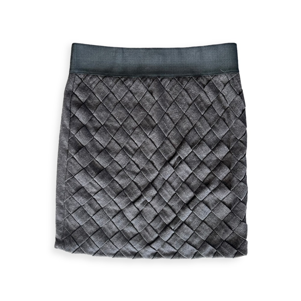 ADAM Adam Lippes straight mini skirt black gray large stretch waist